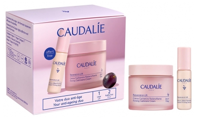 Caudalie Resveratrol [Lift] Crème Cachemire Redensifiante 50 ml + Sérum Liftant Fermeté 10 ml Offert