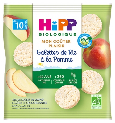 HiPP Mon Goûter Plaisir Galettes de Riz à la Pomme dès 10 Mois Bio 30 g