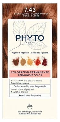 Phyto Permanente Haarkleuring - Kleuren: 7.43 Goudkoper Blond