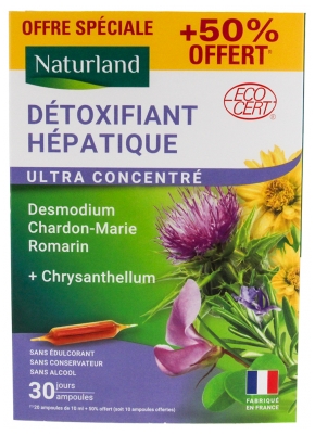 Naturland Détoxifiant Hépatique 30 Ampoules