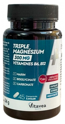 Vitavea Triple Magnésium 300 mg 45 Comprimés