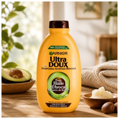 Garnier Ultra Delikatny Szampon Głęboko Odżywiający do Włosów Kręconych i Puszących Się 400 ml