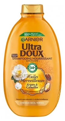 Garnier Champú Nutritivo Ultrasuave Para Cabellos Apagados y Secos 400 ml