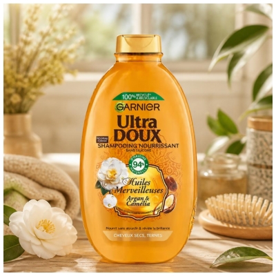Garnier Ultra Suave Champô Nutritivo Cabelos Secos Sem Brilho 400 ml