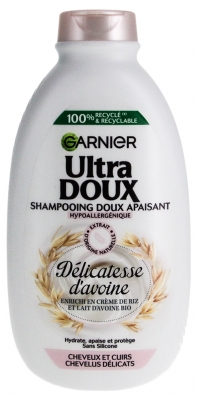 Garnier Champú Calmante Ultra Suave Para Cabellos y Cueros Cabelludos Delicados 400 ml