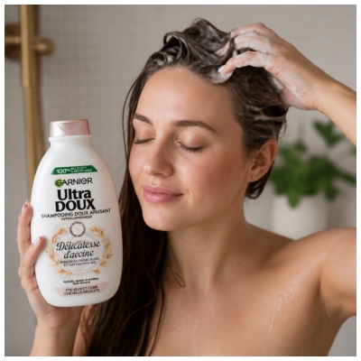 Garnier Ultra Dolce Mild Beroligende Shampoo til Følsomt Hår og Hovedbund 400 ml