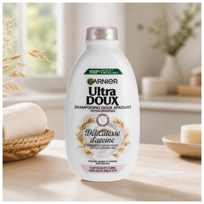 Garnier Ultra Suave Champô Suave Calmante Cabelos e Couros Cabeludos Delicados 400 ml