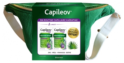 Nutreov Capileov Cheveux & Ongles Kératine Repair 2 x 30 Gélules + 1 Banane Offerte