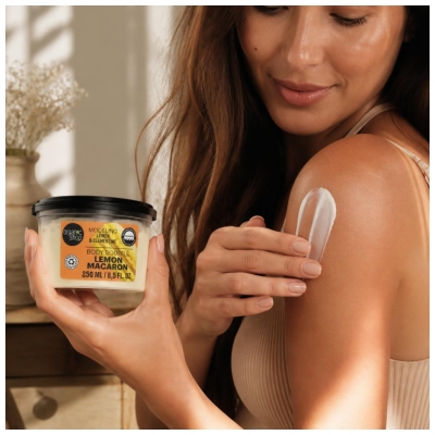 Organic Shop Body Soufflé Modelující tělový krém Makronka Citron 250 ml