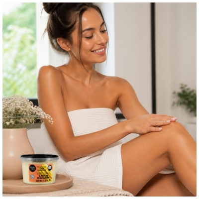 Organic Shop Body Soufflé Modelující tělový krém Makronka Citron 250 ml