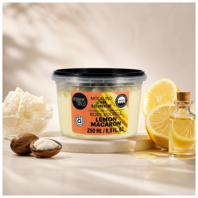 Organic Shop Body Soufflé Modelující tělový krém Makronka Citron 250 ml