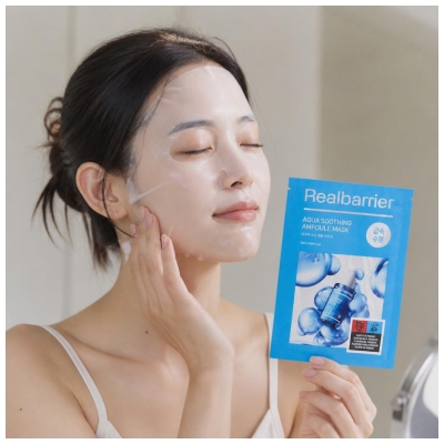 Real Barrier Ampolla Calmante Aqua Mascarilla Tisular 28 ml