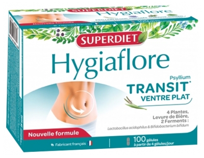 Superdiet Hygiaflore Suolisto Litteä Vatsa 100 Kapselia