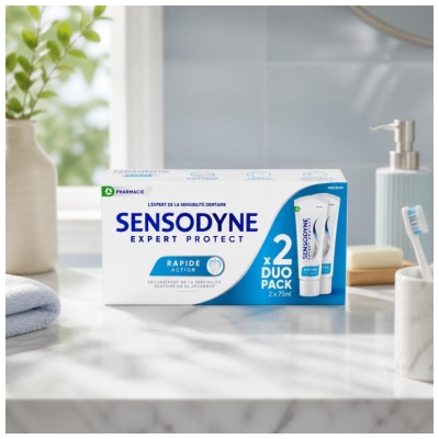 Sensodyne Expert Protect Rapide Action Dentifrice Lot de 2 x 75 ml