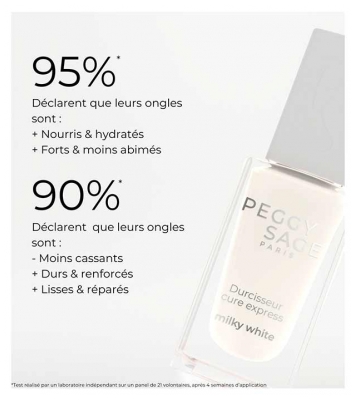 Peggy Sage Nail Care Durcisseur Cure Express 11 ml - Teinte : Milky White