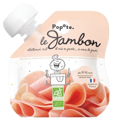 Popote Quetschbeutel Schinkenpüree Ab 4/6 Monaten Bio 60 g