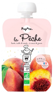 Popote Quetschbeutel Pfirsich Kompott ab 4/6 Monaten Bio 120 g