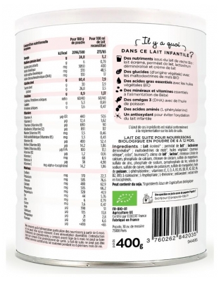 Popote Mleko Następne od 6 do 12 Miesiąca Bio 400 g