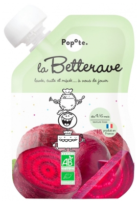 Popote Organic Beetroot Puree Squeeze Pouch From 4/6 Months 120 g