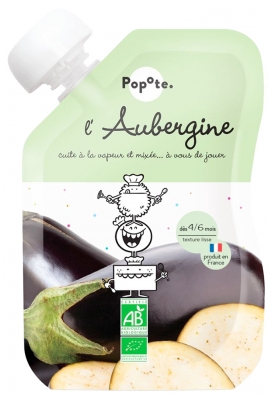 Popote Quetschbeutel Aubergine Püree Ab 4/6 Monaten Bio 120 g