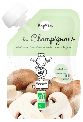 Popote Knijpzakje Champignons Puree Vanaf 4/6 Maanden Bio 120 g