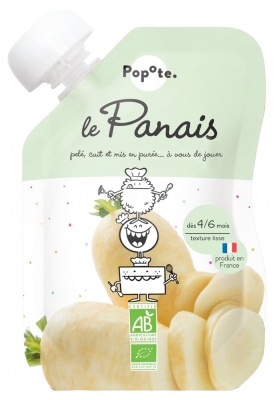 Popote Flaske Pastinak Puré Fra 4/6 Måneder Økologisk 120 g