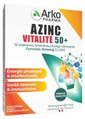 Arkopharma Azinc Vitalitet 50+ 30 Tabletter