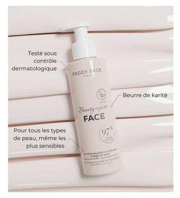 Peggy Sage Beauty Expert Face Lait Démaquillant Onctueux 200 ml