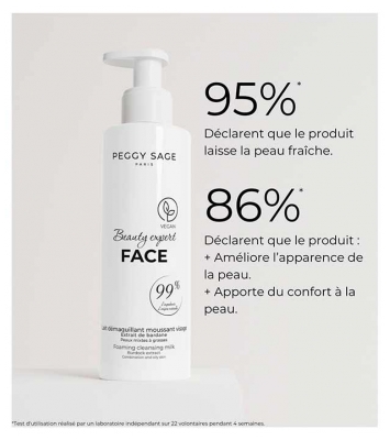 Peggy Sage Beauty Expert Face Lait Démaquillant Moussant 200 ml