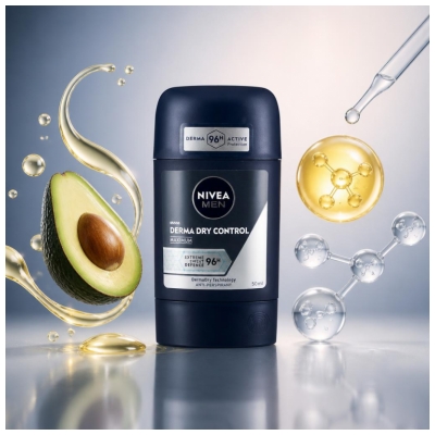 Nivea Men Derma Dry Control Antiperspirant Deodorant 96H 50 ml