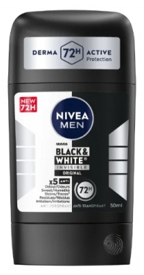 Nivea Men Black & White Invisible Deodorant Anti-Perspirant 72H 50 ml