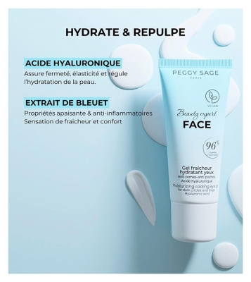 Peggy Sage Beauty Expert Face Gel Fraîcheur Hydratante Yeux 15 ml