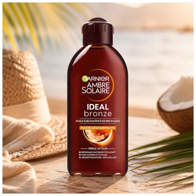 Garnier Ambre Solaire Ideal Bronze Huile Sublimatrice de Bronzage 200 ml