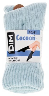 DIM Chaussettes Cocoon Bleu Ciel - Taille : 40/41