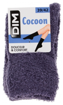 DIM Chaussettes Cocoon Gris Bleuté - Taille : 39/42