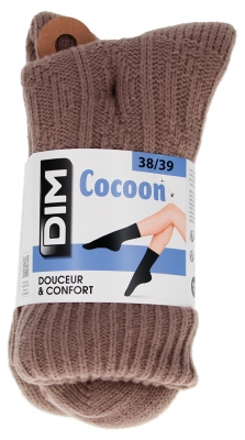 DIM Cocoon Socks Brown Wood