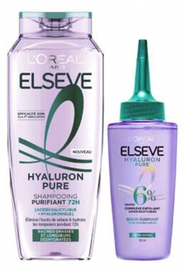 L'Oréal Paris Elseve Hyaluron Pure Purifying Shampoo 72H 250 ml + Elseve Hyaluron Pure Purifying Serum Exfoliating Complex 102 ml