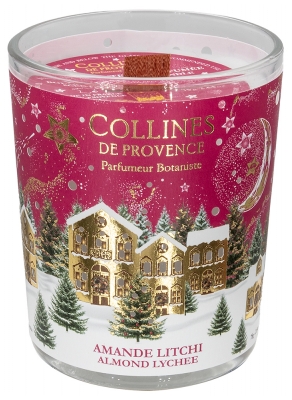 Collines de Provence Bougie de Noël 75 g - Senteur : Amande Litchi