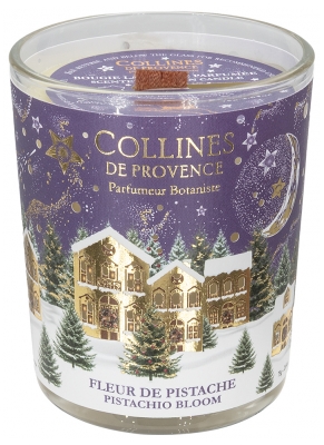 Collines de Provence Bougie de Noël 75 g - Senteur : Fleur de Pistache