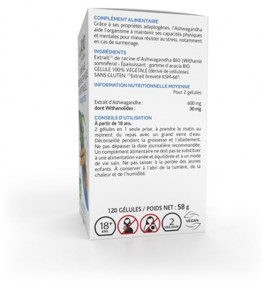 Arkopharma Arkogelule Ašvaganda Bio 120 Kapsul