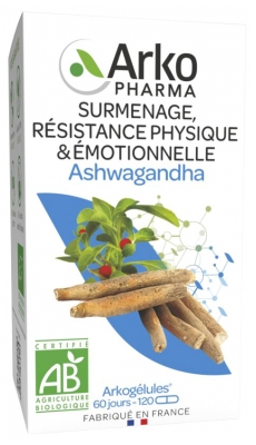 Arkopharma Arkogelule Ašvaganda Bio 120 Kapsul