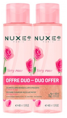Nuxe Very rose Eau Micellaire Apaisante 3en1 Lot de 2 x 400 ml