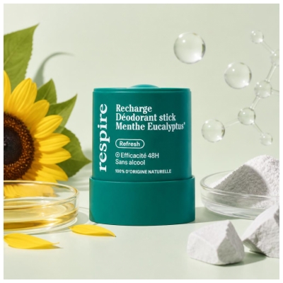 Respire Dezodorant w Sztyfcie Mięta Eukaliptus Organiczny Wkład 50 g