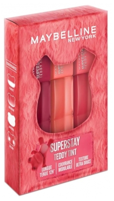 Maybelline New York Superstay Teddy Tint Coffret 3 Blushs à Lèvres Liquides