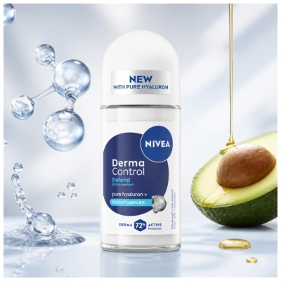 Nivea Derma Control Defend Desodorizante Antitranspirante 72H Roll-On 50 ml