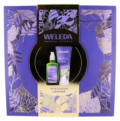 Weleda Ontspannende Lavendelolie 100 ml + Relax Douchecrème 200 ml