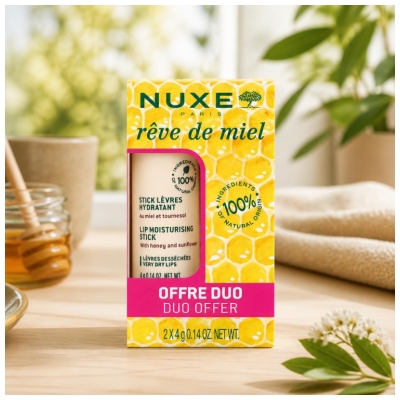 Nuxe Rêve de Miel Drėkinamasis Lūpų Balzamas 2 x 4 g