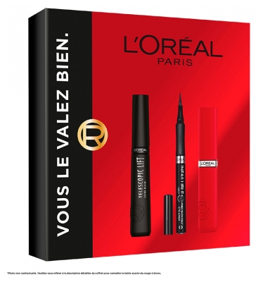 Set L'Oréal Paris Telescopic Lift 10 ml + Infaillible Grip Liner 1 g + Infaillible Matte Resistance 420 Rouge Paris 5 ml