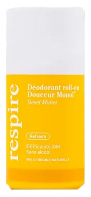 Respire Fleur de Coton Roll-On Deodorant 50 ml - Geur: Monoï