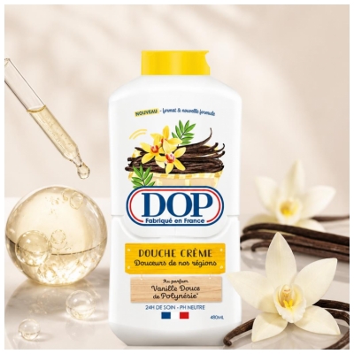 Dop Douceurs de Nos Régions Duschcreme Süße Vanille aus Polynésie 480 ml